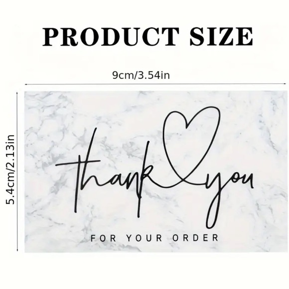 $3๐5/$15 100 Count Marble Thank You Card, small business, NEW - Picture 2 of 5